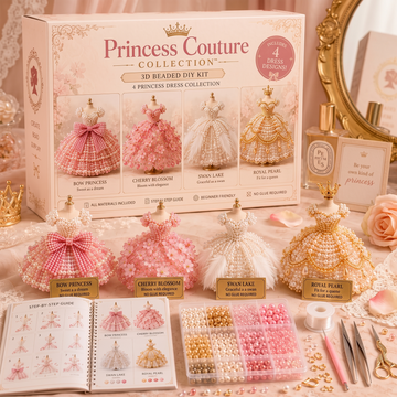 Dreamy Bridal Couture | 3D Beaded Princess Dress DIY Kit (4 Enchanting Styles)