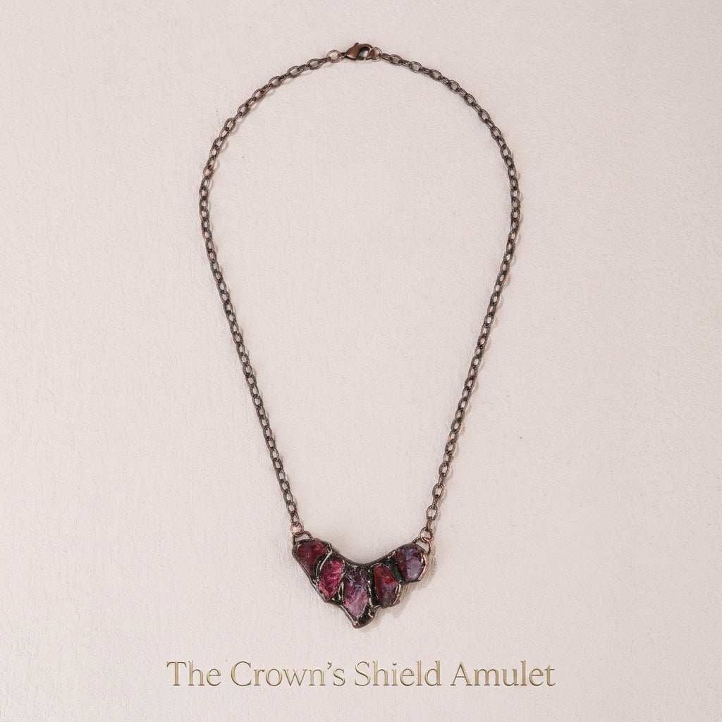 The Crown's Shield Amulet-Amethyst