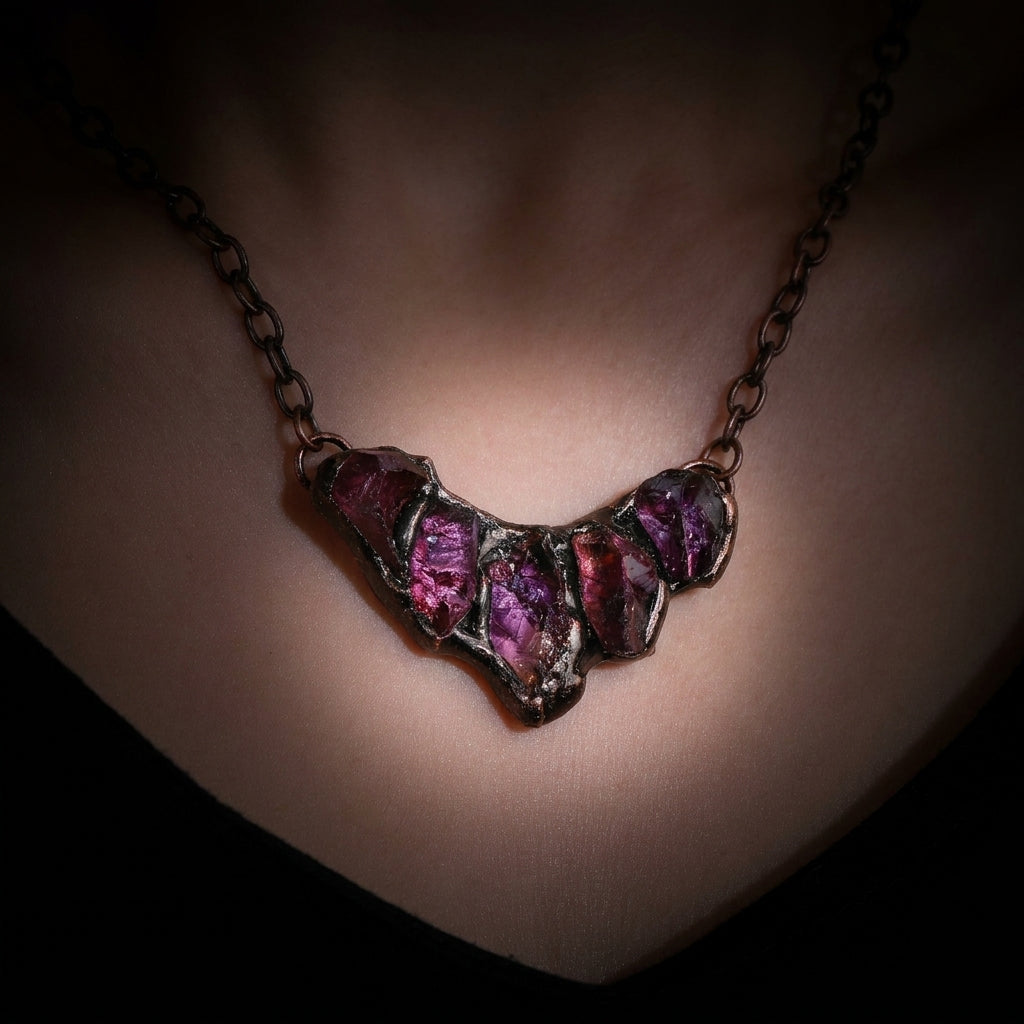 The Crown's Shield Amulet-Amethyst