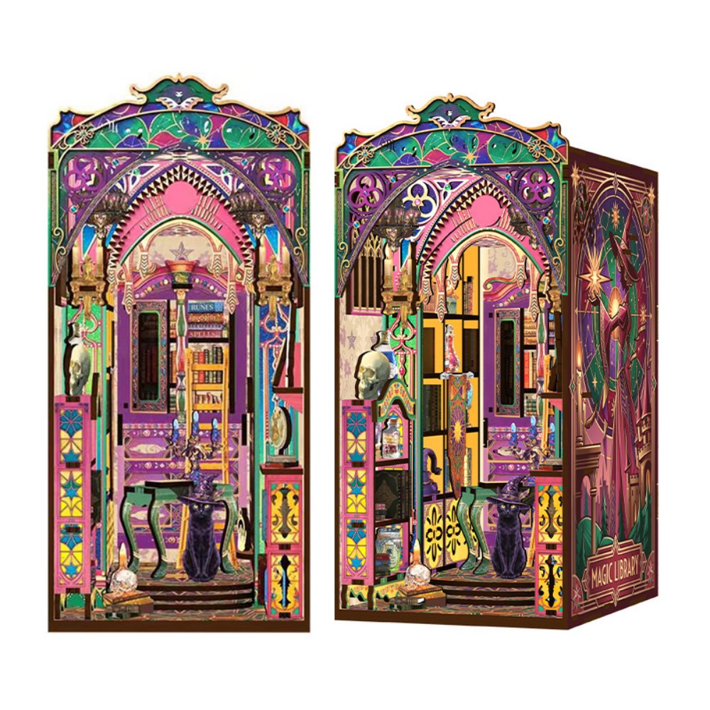 Phantom Archive - Magical Library DIY Book Nook Kit with Touch LED Light