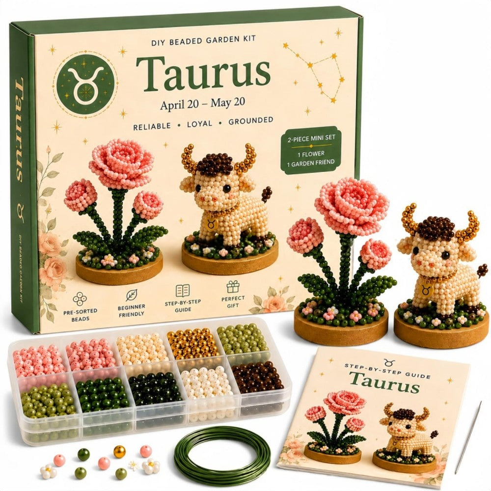 Celestial Zodiac Beaded Garden DIY Kit | 3D Astrology Craft Set