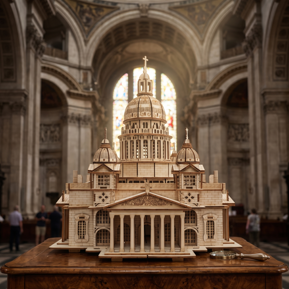 St. Isaac's Cathedral 3D Wooden Puzzle | DIY Architectural Model Kit for Adults