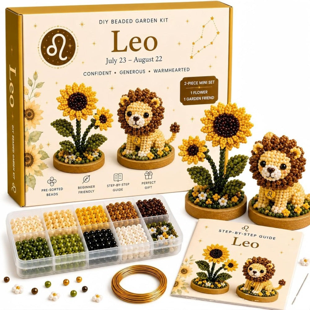 Celestial Zodiac Beaded Garden DIY Kit | 3D Astrology Craft Set