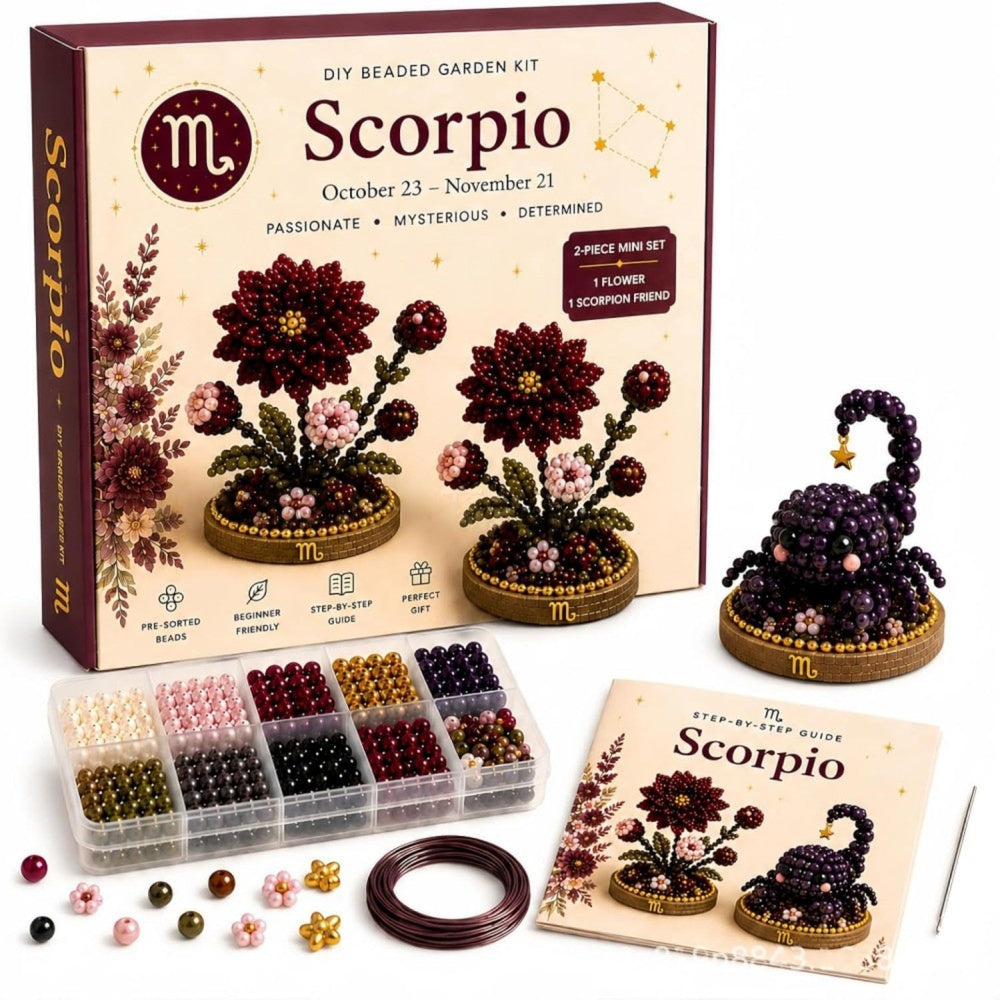 Celestial Zodiac Beaded Garden DIY Kit | 3D Astrology Craft Set