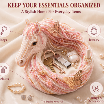 Enchanted Mane Beaded Horse Catchall Tray Kit | 3D DIY Jewelry Organizer
