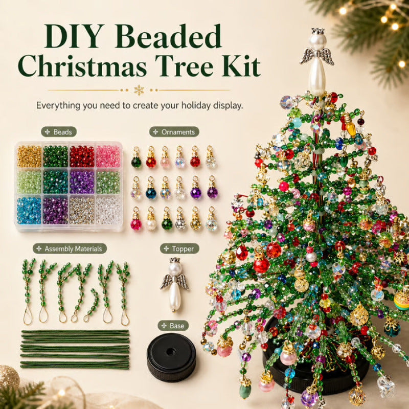DIY Illuminated Beaded Tree Kit | Handcrafted Seasonal & Holiday Decor
