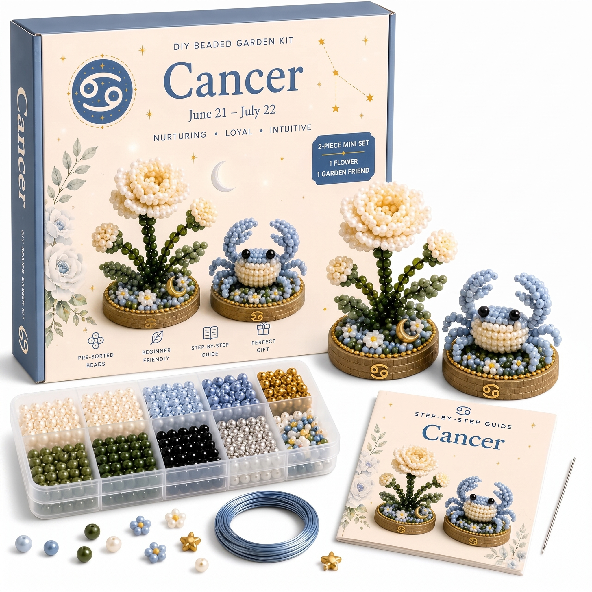 Celestial Zodiac Beaded Garden DIY Kit | 3D Astrology Craft Set