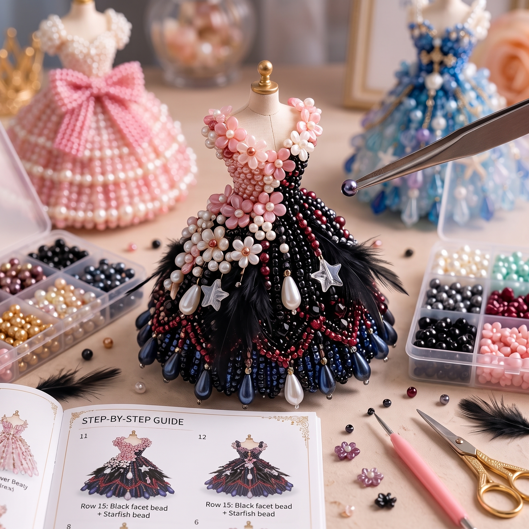 Dreamy Bridal Couture | 3D Beaded Princess Dress DIY Kit (4 Enchanting Styles)