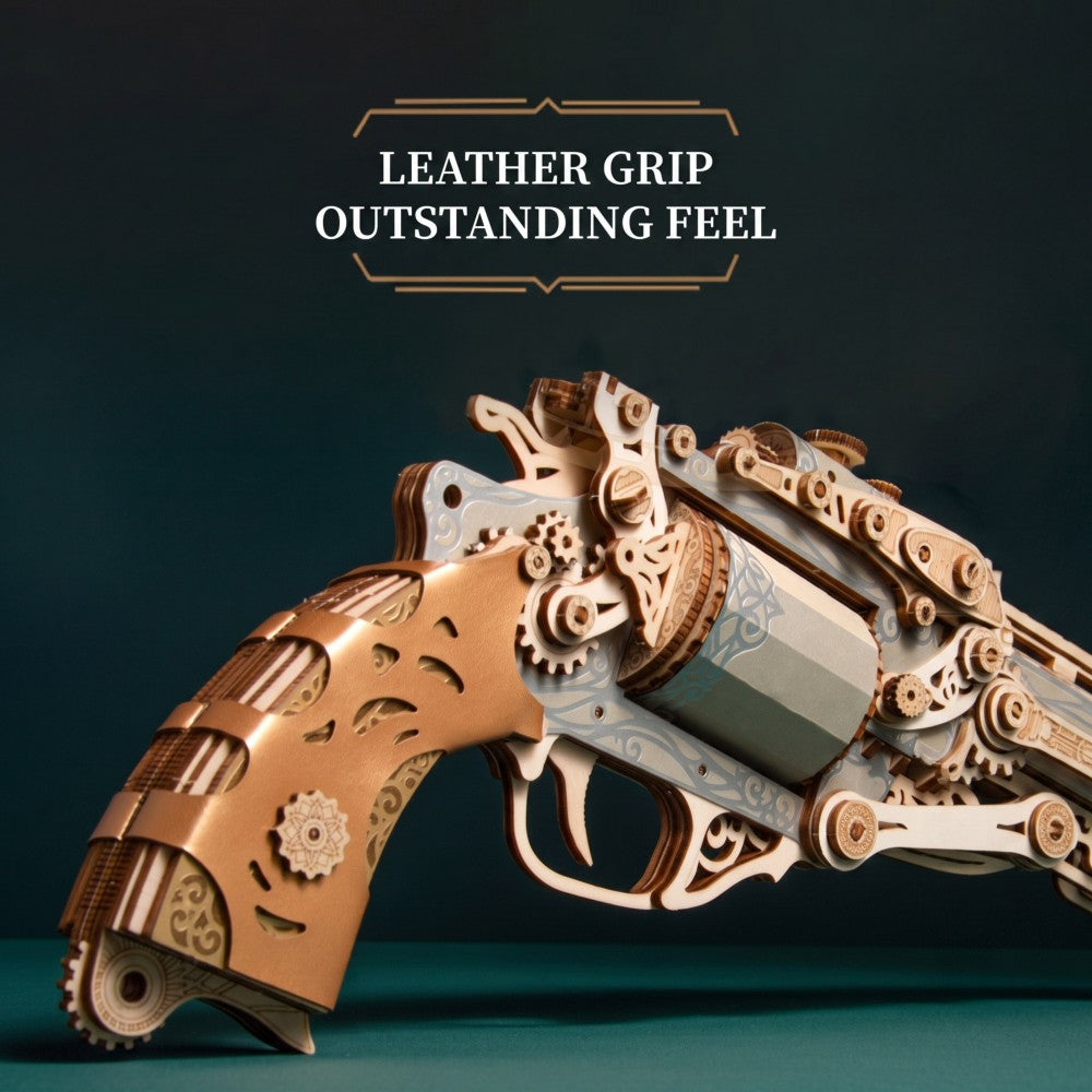 Fantasy Steam Revolver | 3D Wooden Mechanical Puzzle Kit
