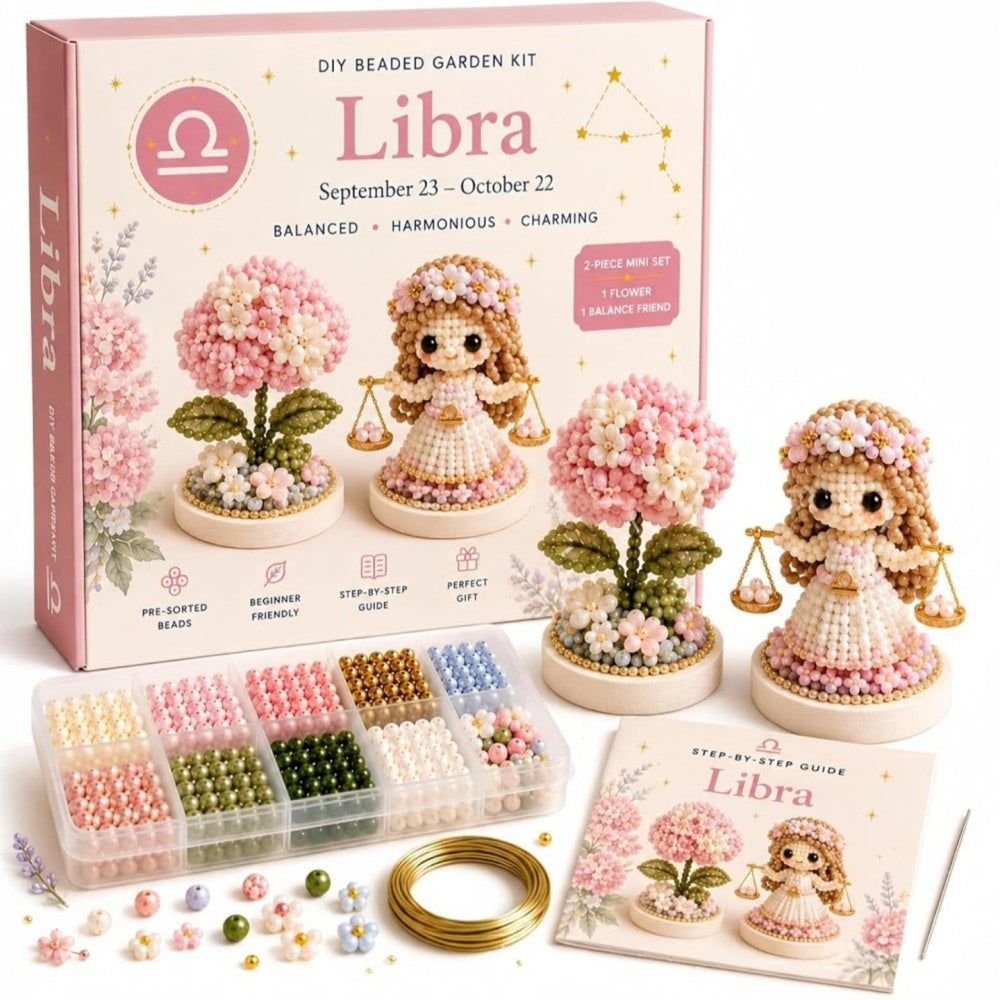 Celestial Zodiac Beaded Garden DIY Kit | 3D Astrology Craft Set
