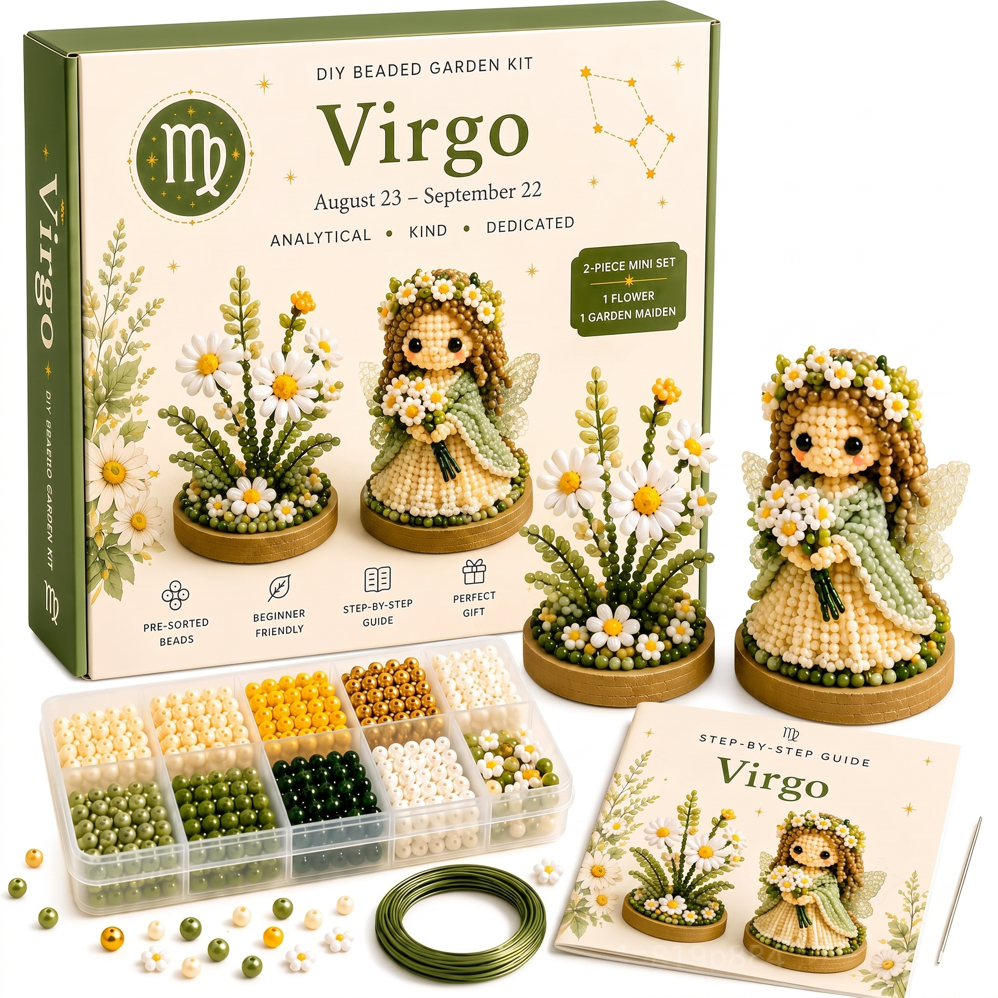 Celestial Zodiac Beaded Garden DIY Kit | 3D Astrology Craft Set