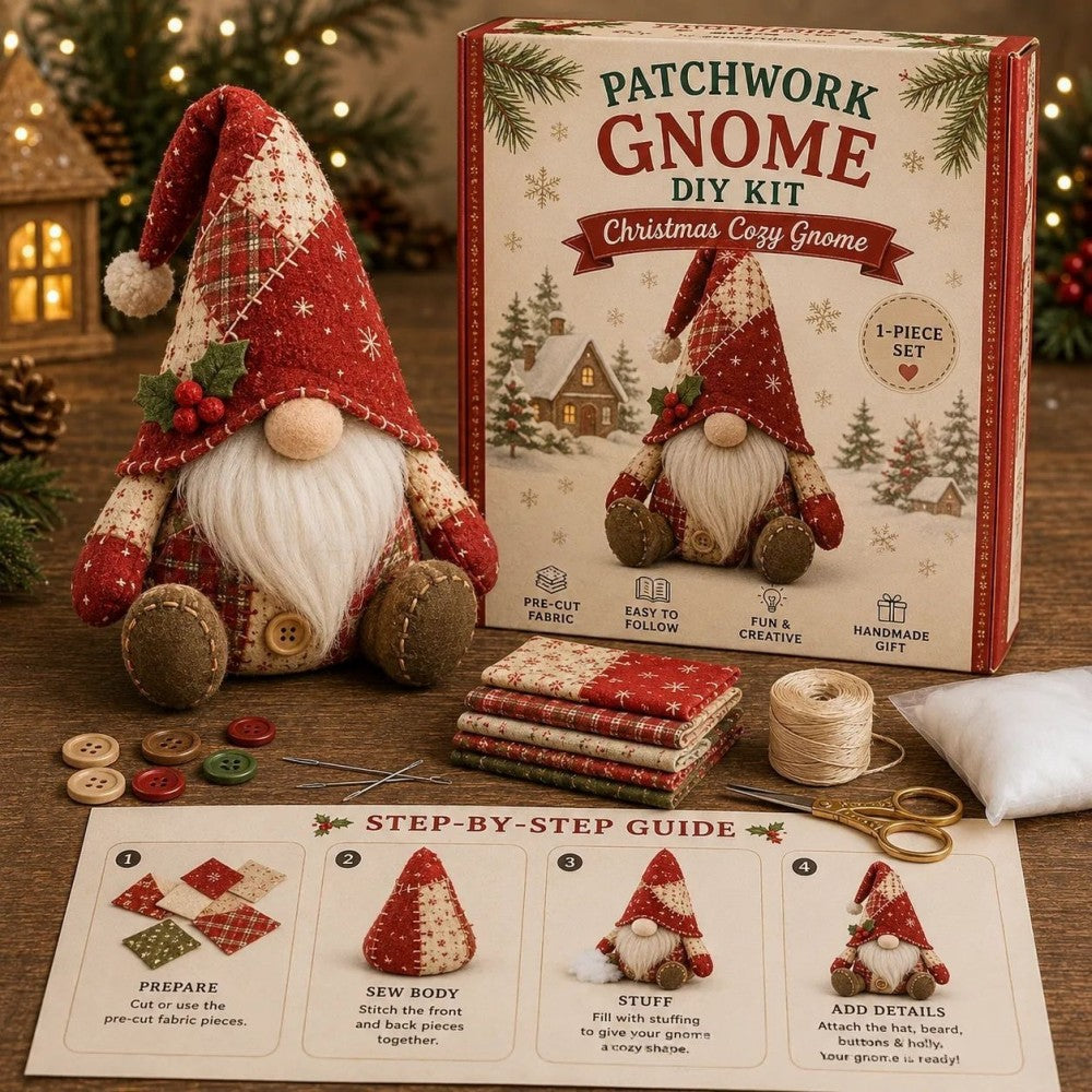 Stitch a Little Magic into Your Home: Meet the Patchwork Gnomes! ✨🍄