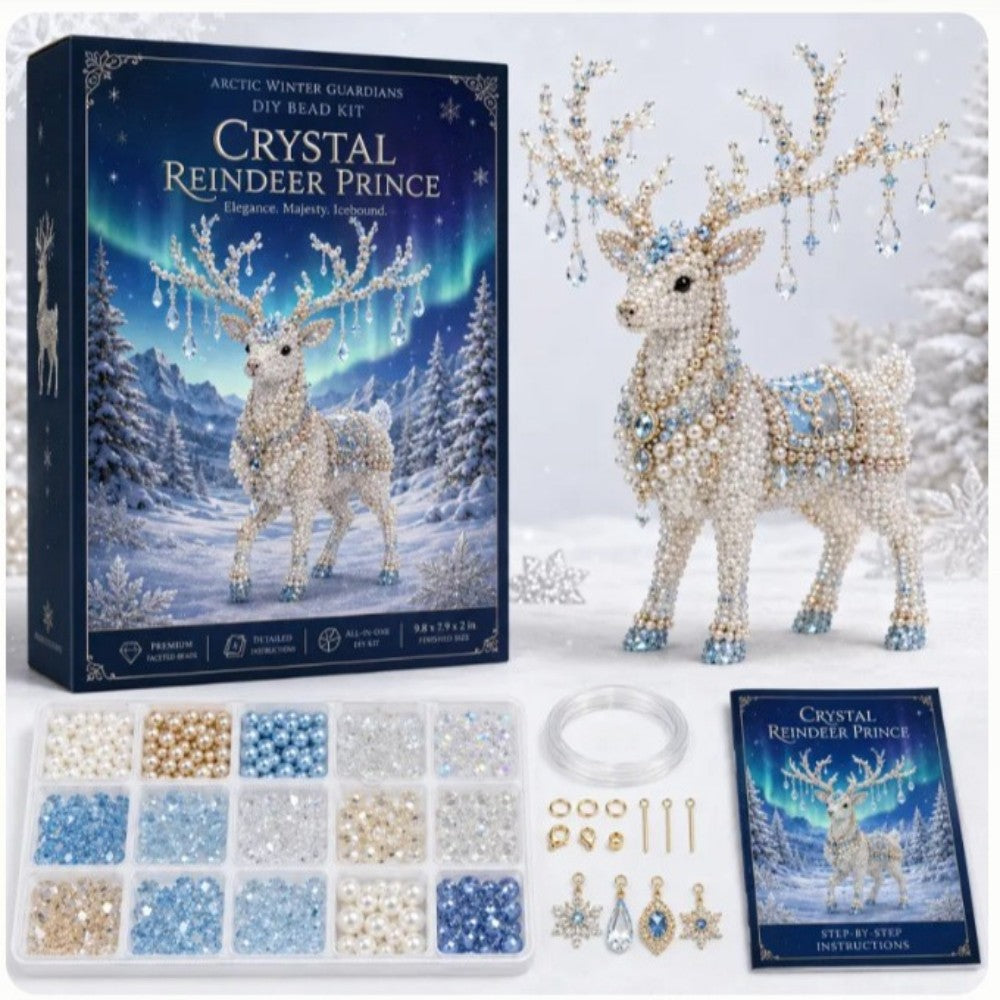 Frostfire Phoenix 3D Crystal Bead Kit | Arctic Winter Guardian Craft Sculpture