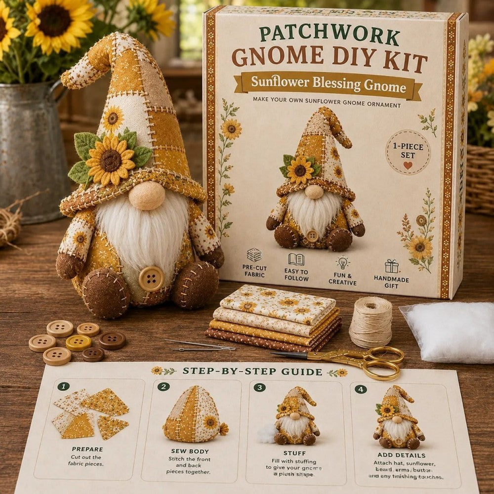 Stitch a Little Magic into Your Home: Meet the Patchwork Gnomes! ✨🍄