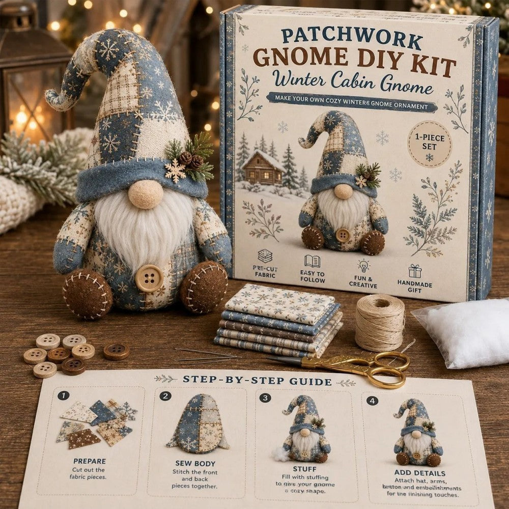 Stitch a Little Magic into Your Home: Meet the Patchwork Gnomes! ✨🍄