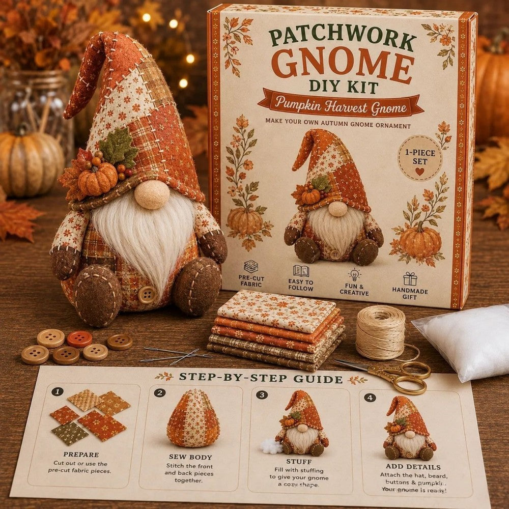 Stitch a Little Magic into Your Home: Meet the Patchwork Gnomes! ✨🍄