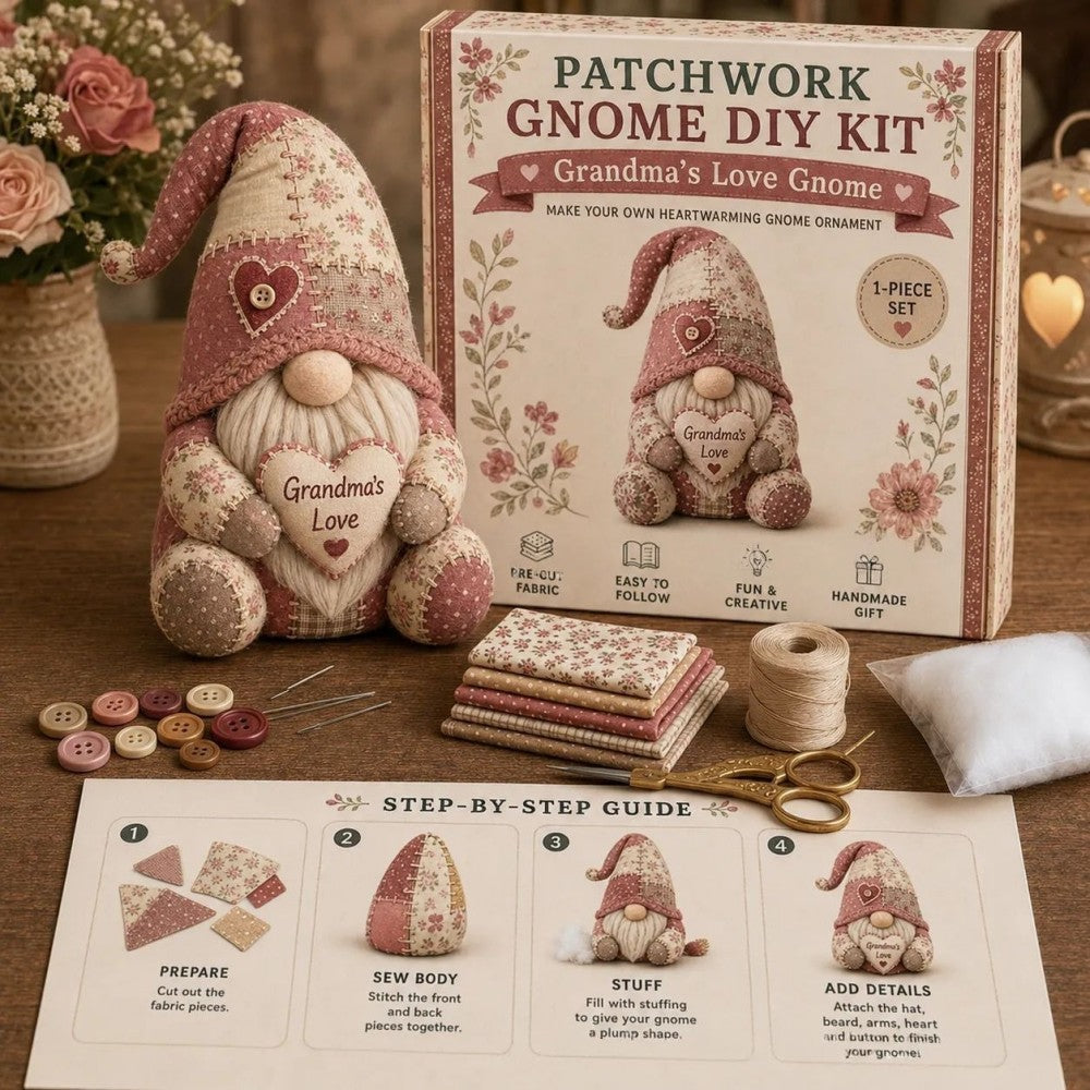 Stitch a Little Magic into Your Home: Meet the Patchwork Gnomes! ✨🍄