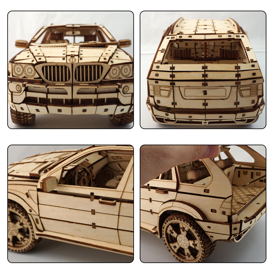 3D Wooden Puzzle Retro Sports Car for Adults, 1:18 Scale Mechanical Vehicle Model Building Kit, DIY Classic Auto Craft, Unique Birthday Gifts for Men, Adults & Gearheads