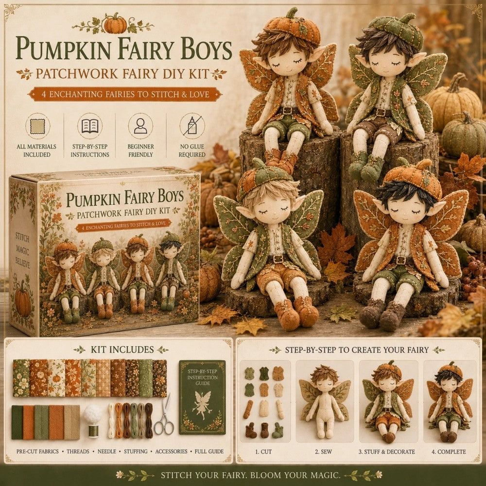 Enchanted Pink Woodland Friends DIY Felt Patchwork Kit | Collectible Animal Craft Set