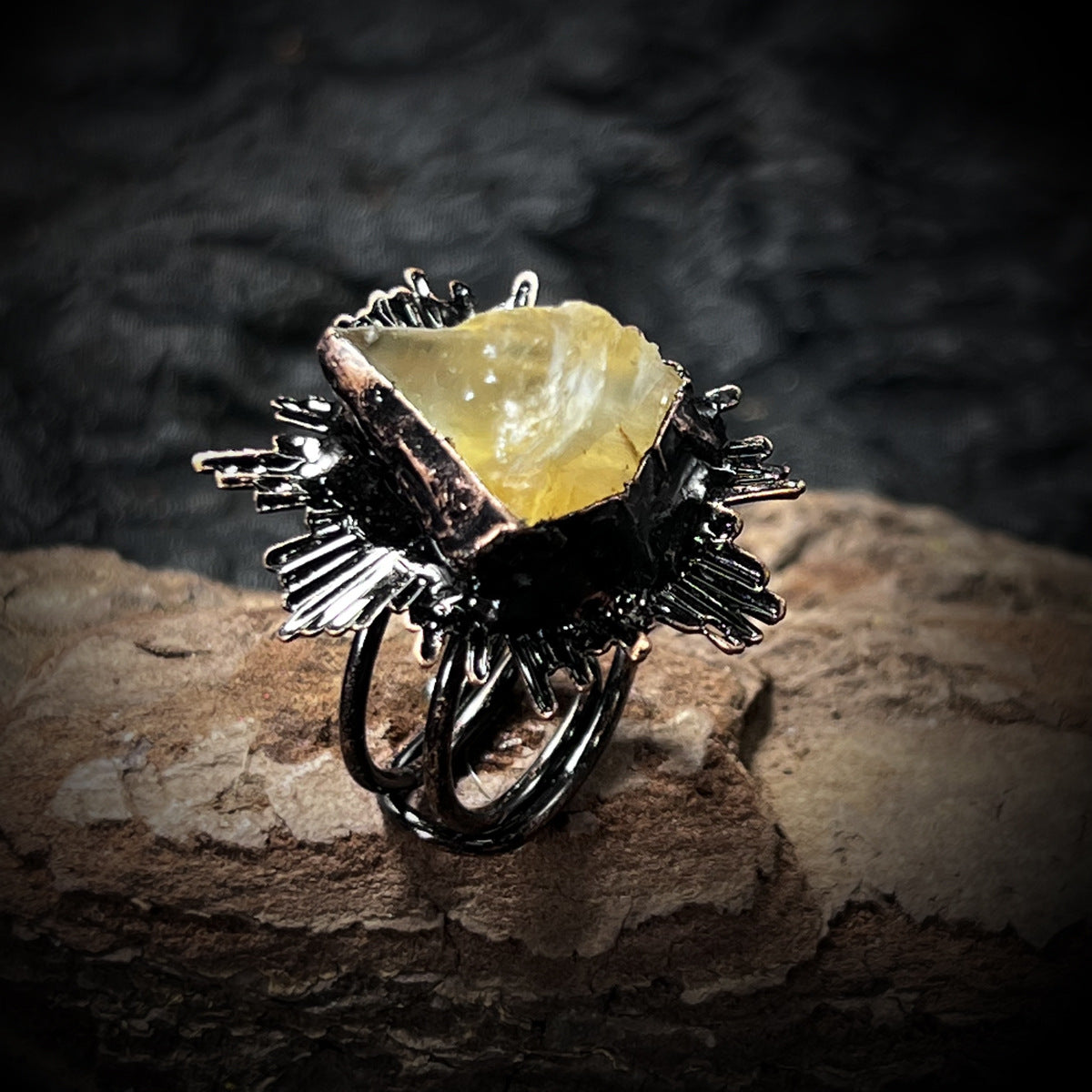 The Celestial Core Collection — Sunburst Amulet Rings