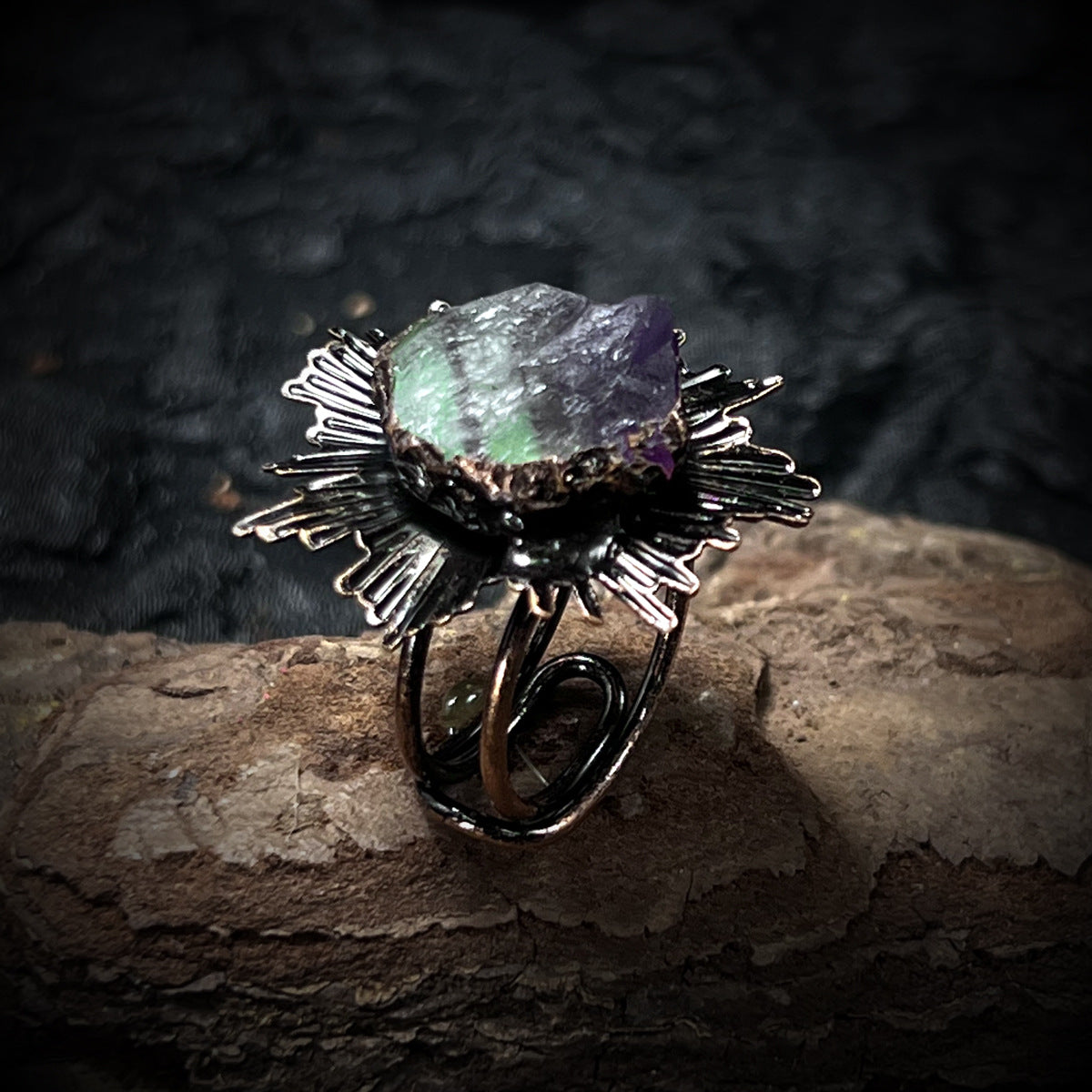 The Celestial Core Collection — Sunburst Amulet Rings