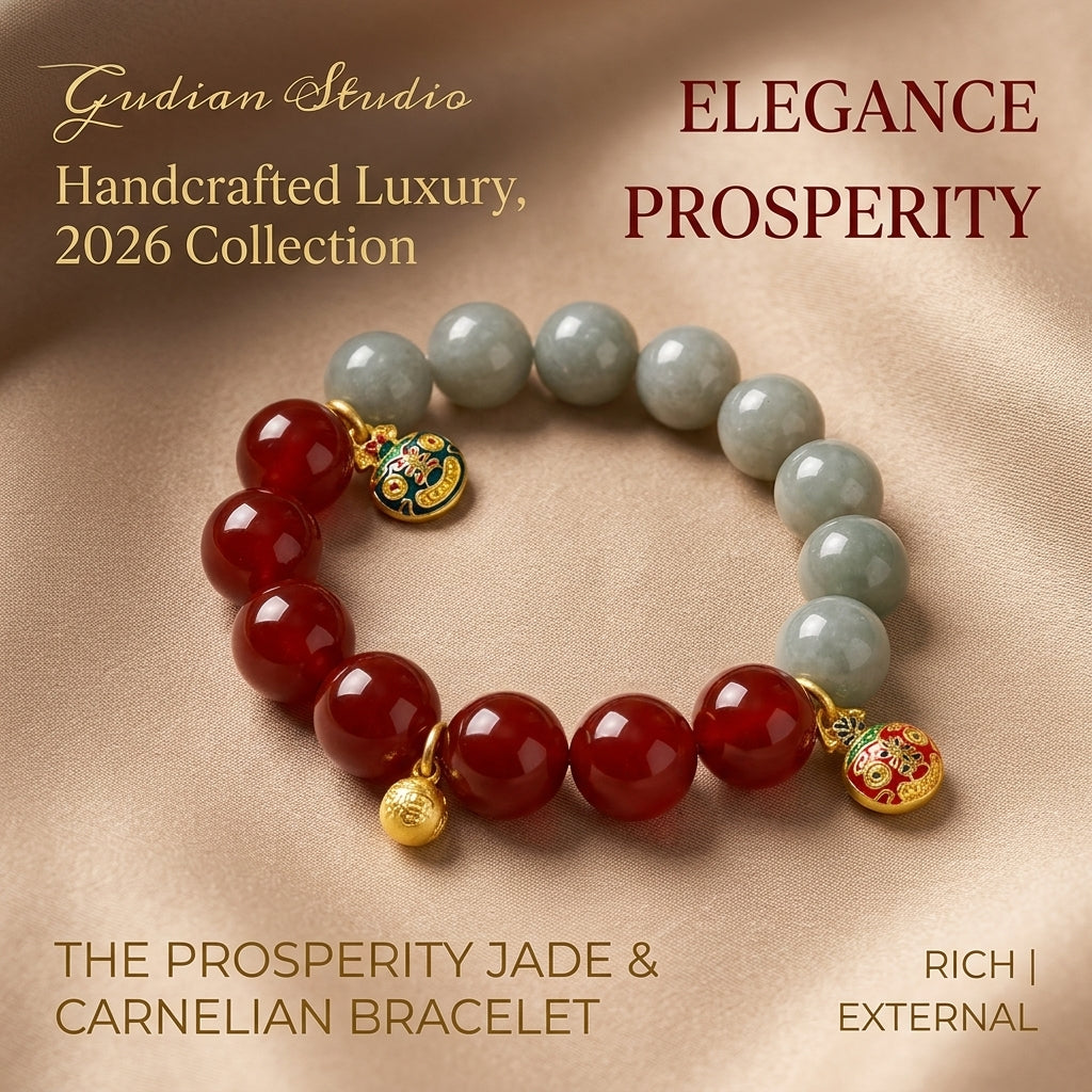 The Prosperity Loop — Premium Jade & Carnelian Energy Bracelet-Wood Feeds Fire