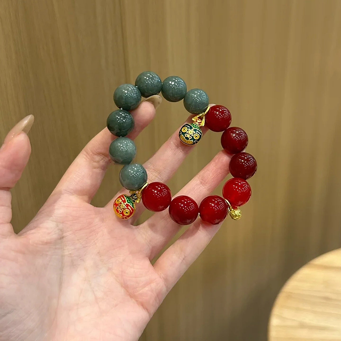 The Prosperity Loop — Premium Jade & Carnelian Energy Bracelet-Wood Feeds Fire