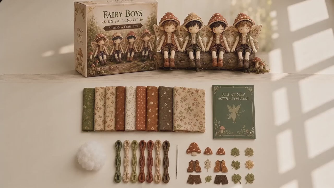 Enchanted Pink Woodland Friends DIY Felt Patchwork Kit | Collectible Animal Craft Set