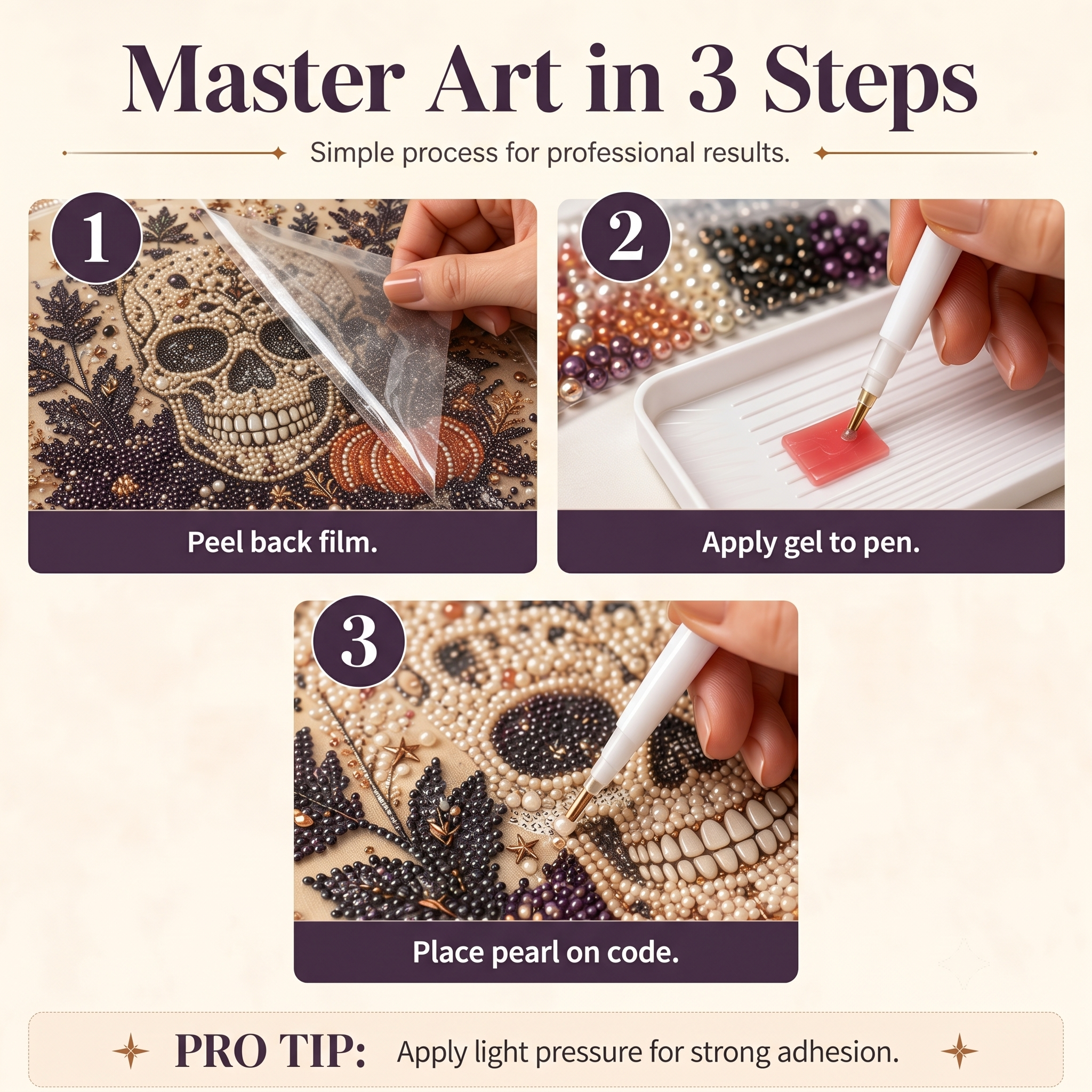 Halloween Ghost Pearl Art DIY Kit, 2026 Upgraded Seasonal Bead Wall Display Craft Set, Portable Fall Home Decor Handcraft Kit for Starters